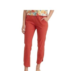 Marine Layer Allison Hemp Trouser Crop Pants Made with Hemp Size Large EUC